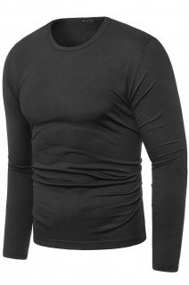 Bluza męska longsleeve N01L - czarna
