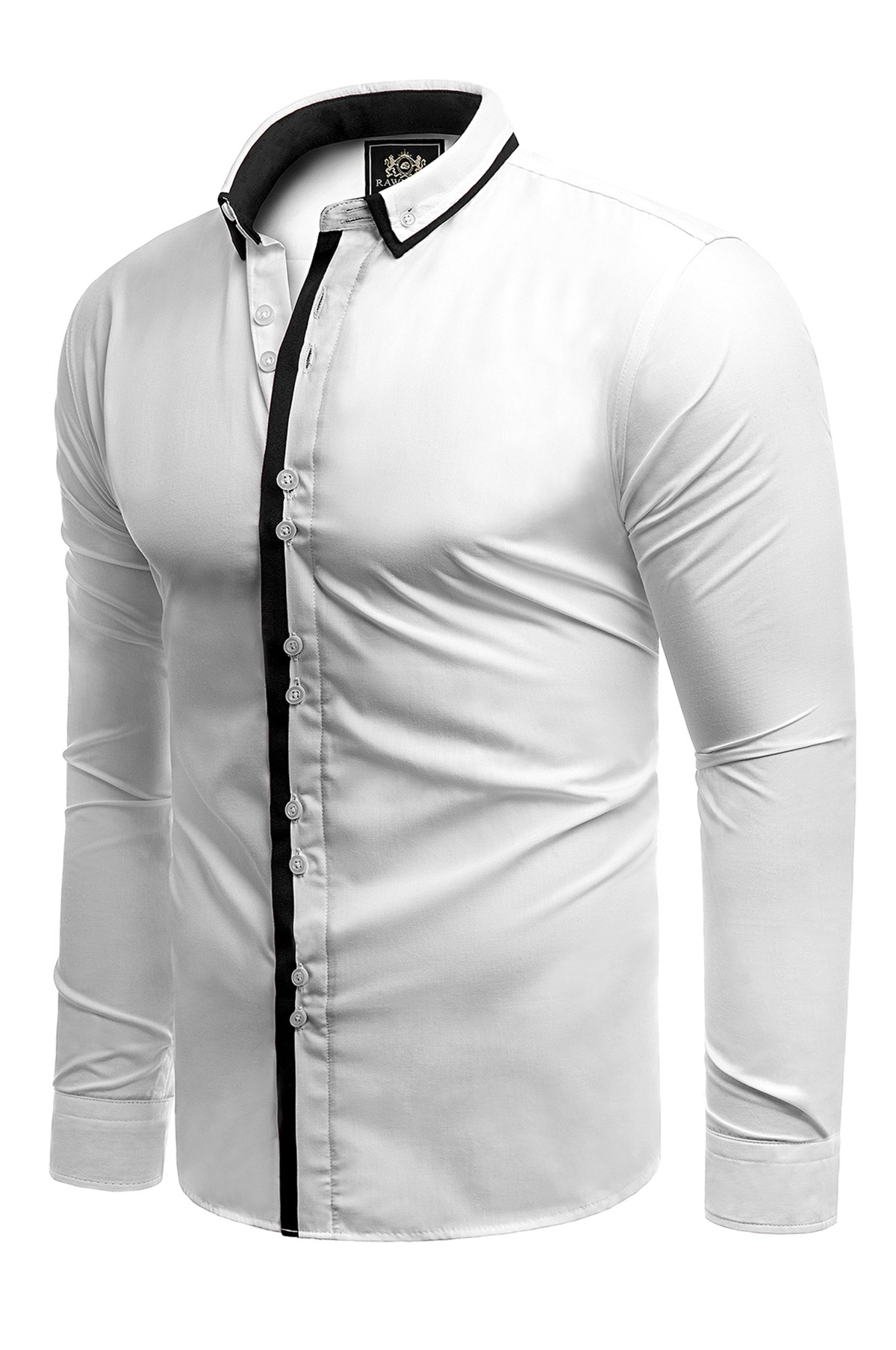 Koszula męska długi rękaw rl19 - biały