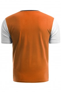 Męska koszulka t-shirt 2072 - pomarańczowy / biały