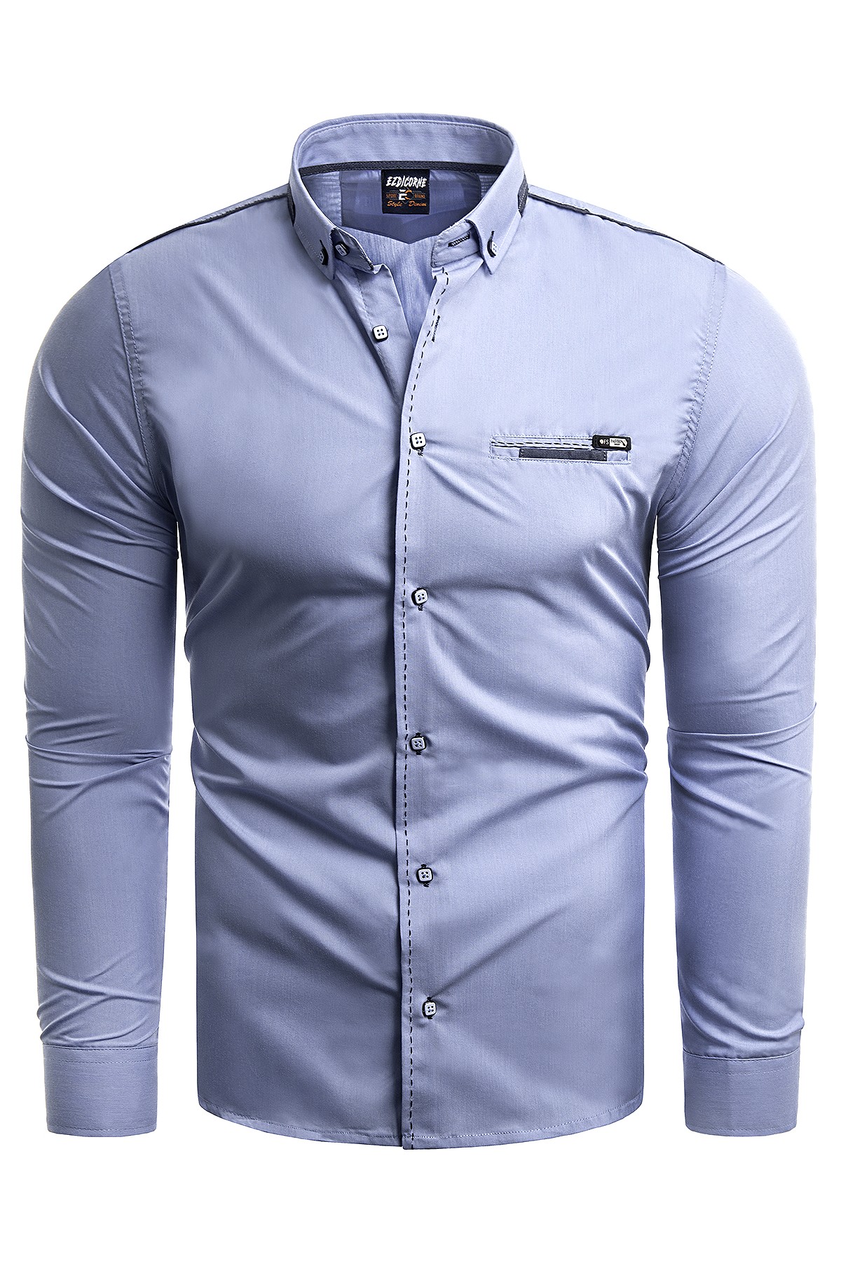 Koszula męska (RL39) - Błękitna
