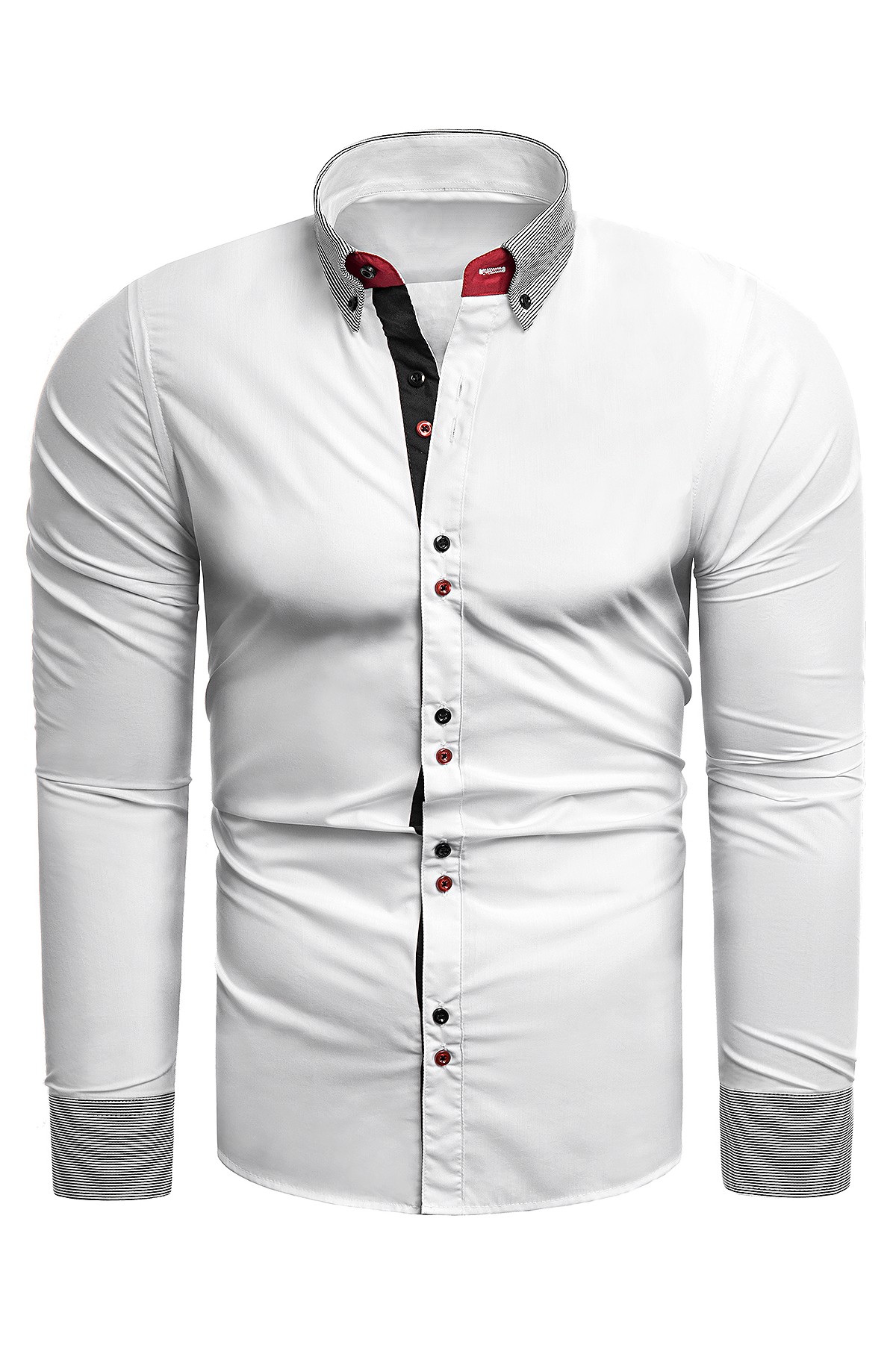 Koszula męska długi rękaw rl45 - biała