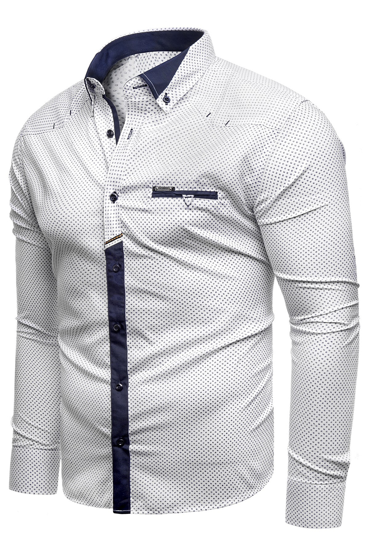 Koszula męska długi rękaw 610 - biała