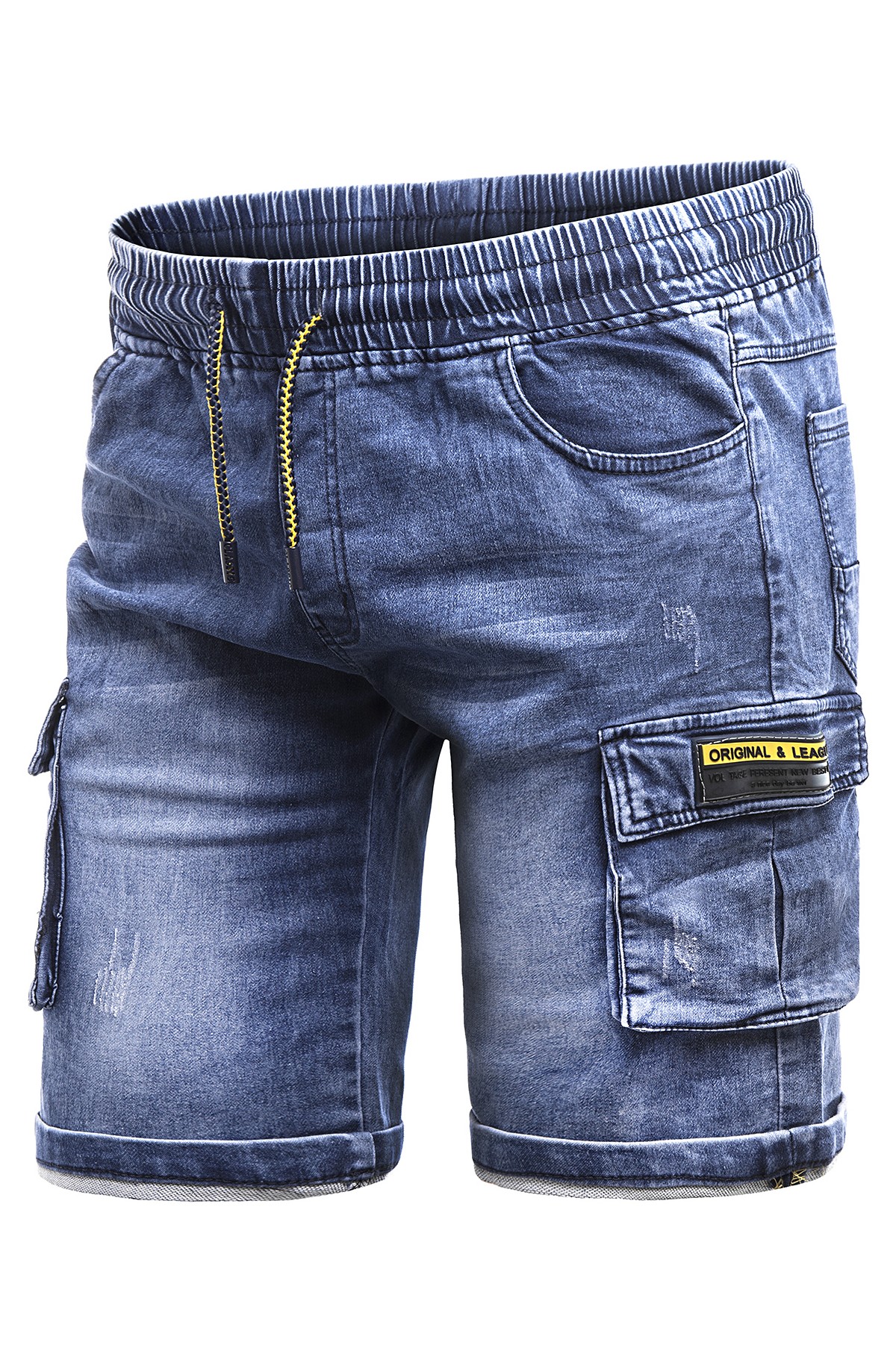 Spodenki męskie HY669 - niebieski jeans