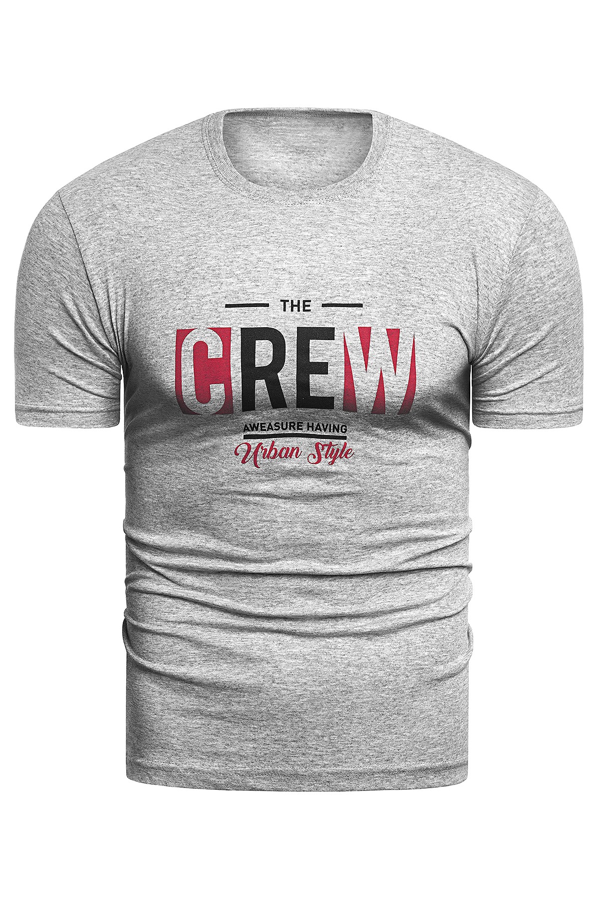 Wyprzedaż koszulka t-shirt CREW - szara