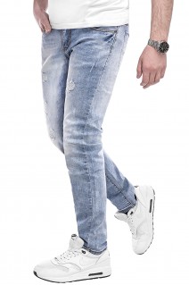 Spodnie jeansowe męskie - niebieskie 2068