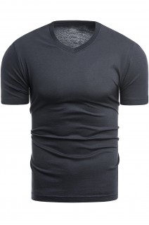 Męska koszulka t-shirt v-neck - granat
