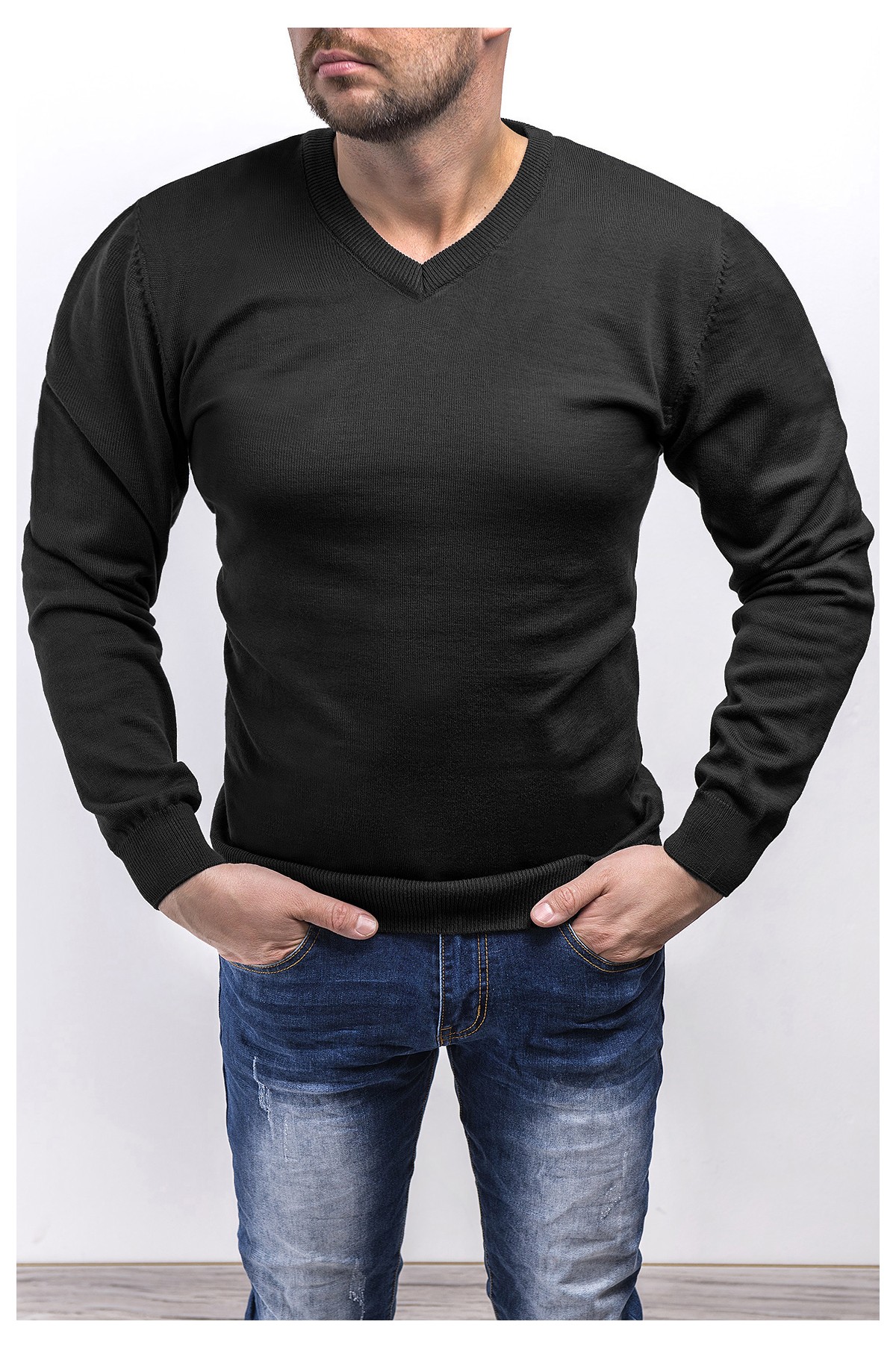 Sweter męski 2200 - czarny