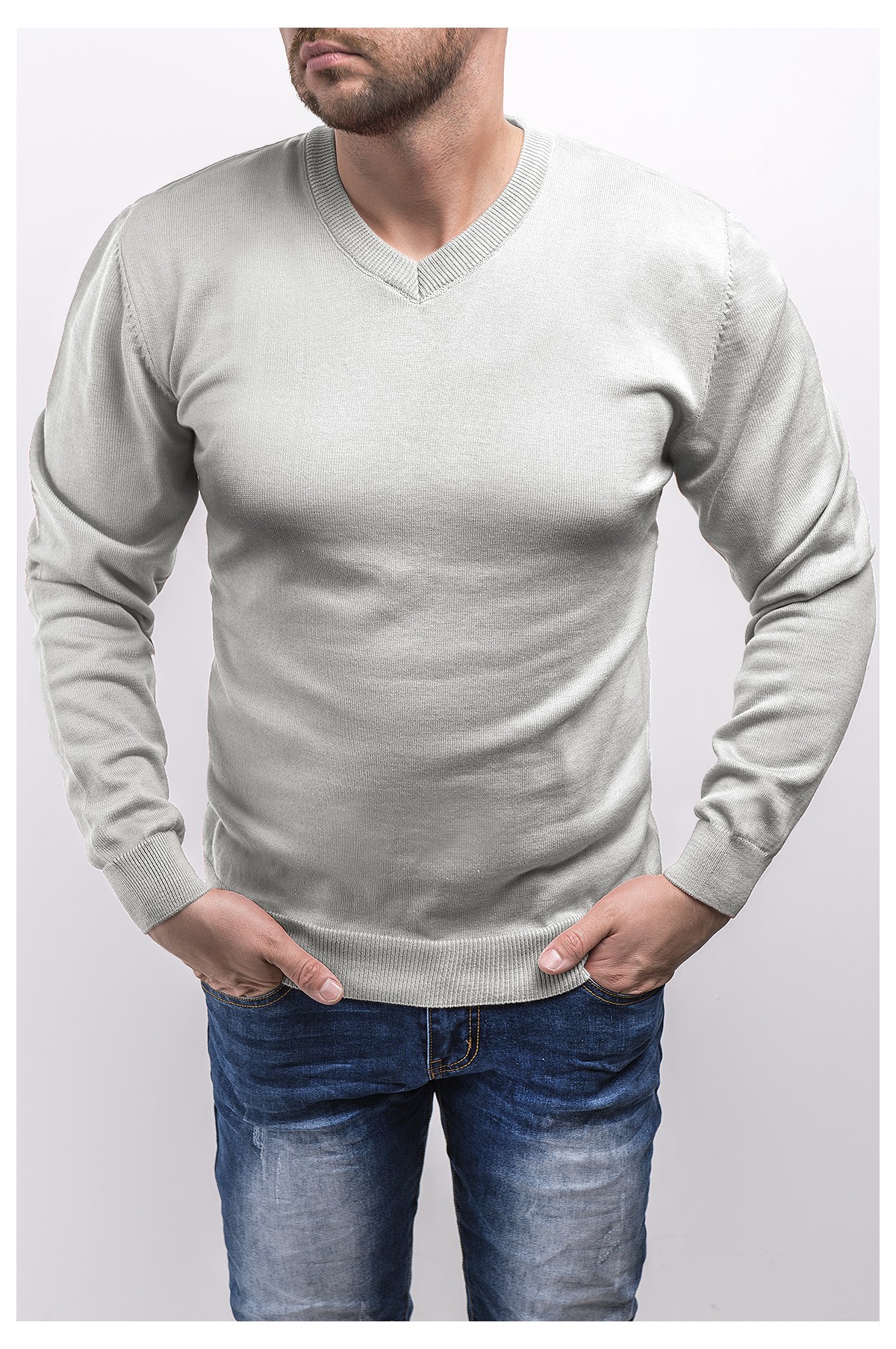 bluza /sweter męski 2200 - szary