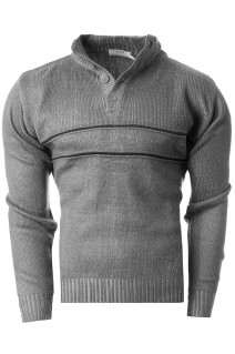 Ciepły Sweter/bluza 2114 szary