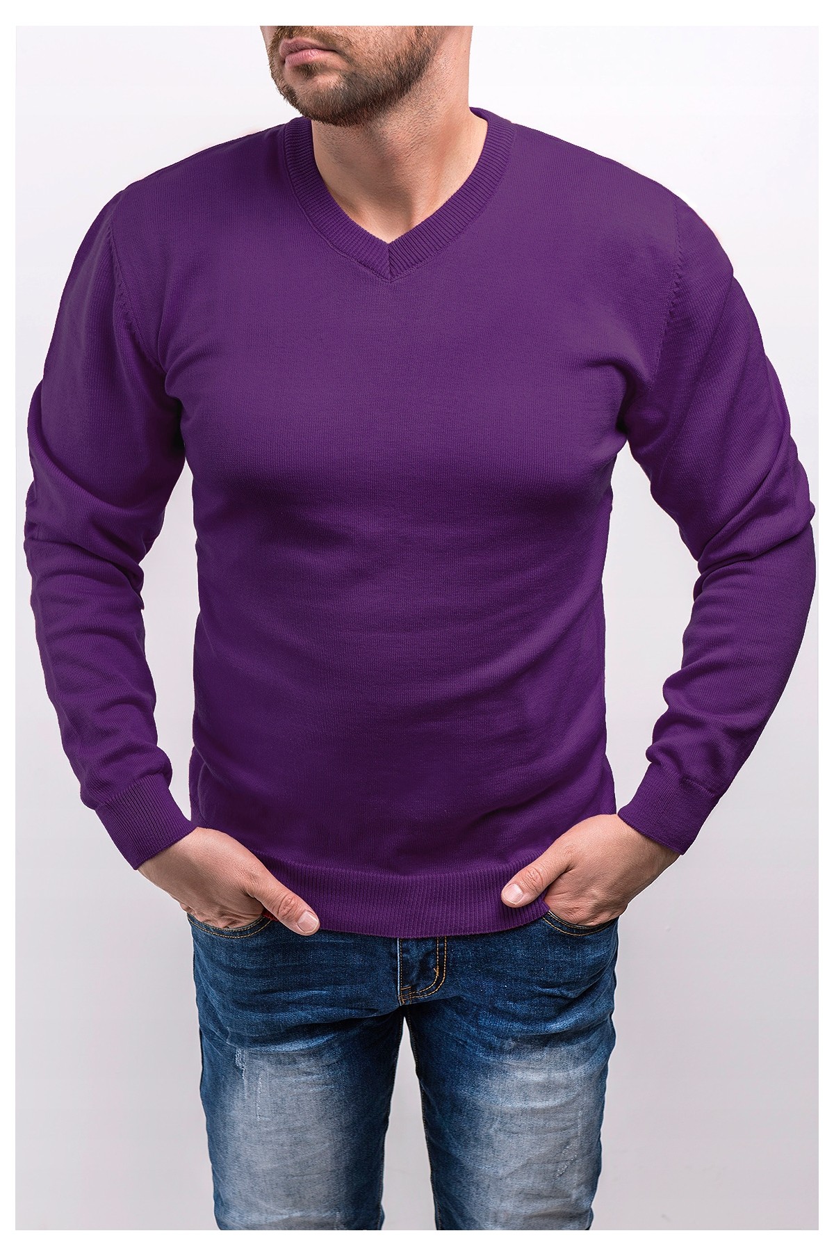 bluza/ sweter męski 2200 - fiolet