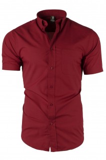 Koszula męska z krótkim rękawem 5503 - czerwona