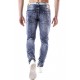 Spodnie jeansowe męskie - niebieskie 85149S1