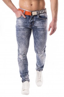 Spodnie jeansowe męskie - niebieskie 85130S1