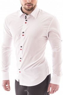 Koszula męska długi rękaw rl27 - biała