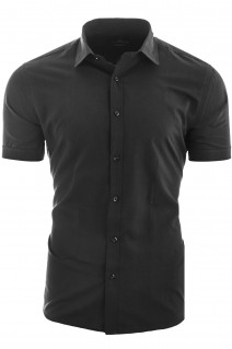 Koszula męska z krótkim rękawem RS56 - czarna