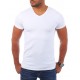 Męska koszulka t-shirt v-neck - biała