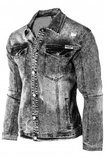 Przejściowa kurtka jeansowa MJ529 czarna