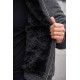 bluza męska ocieplana na futrze s2537A antracyt