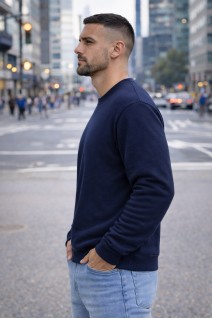 Bluza męska bez kaptura 2349 - antracyt