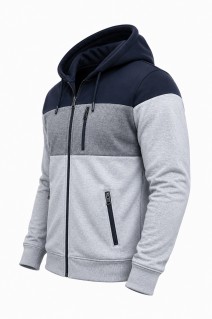 Ciepła Bluza Z Kapturem 2694 granat