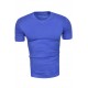 Męska koszulka t-shirt v-neck - kobaltowa